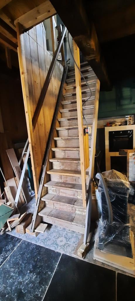 Oude/Antieke houten trap, Ophalen, Gebruikt, Trap, 2 tot 4 meter