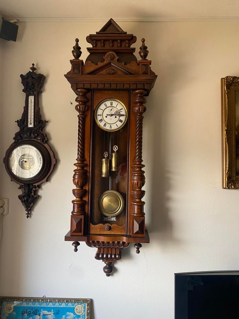 Mooie forse gustabecker 2 gewichter, Antiek en Kunst, Antiek | Klokken, Ophalen of Verzenden