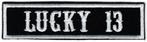 Lucky 13 stoffen opstrijk patch embleem #6, Ophalen of Verzenden, Nieuw