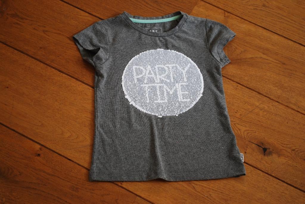 Cars - grijs shirt - verander / wrijf pailletten - 116, Gebruikt, Meisje, Ophalen of Verzenden, Jurk of Rok