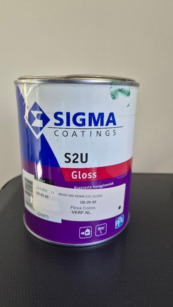 Sigma S2U Gloss kleur GO.05.85 (warm wit), Ophalen, Wit, Nieuw, Verf