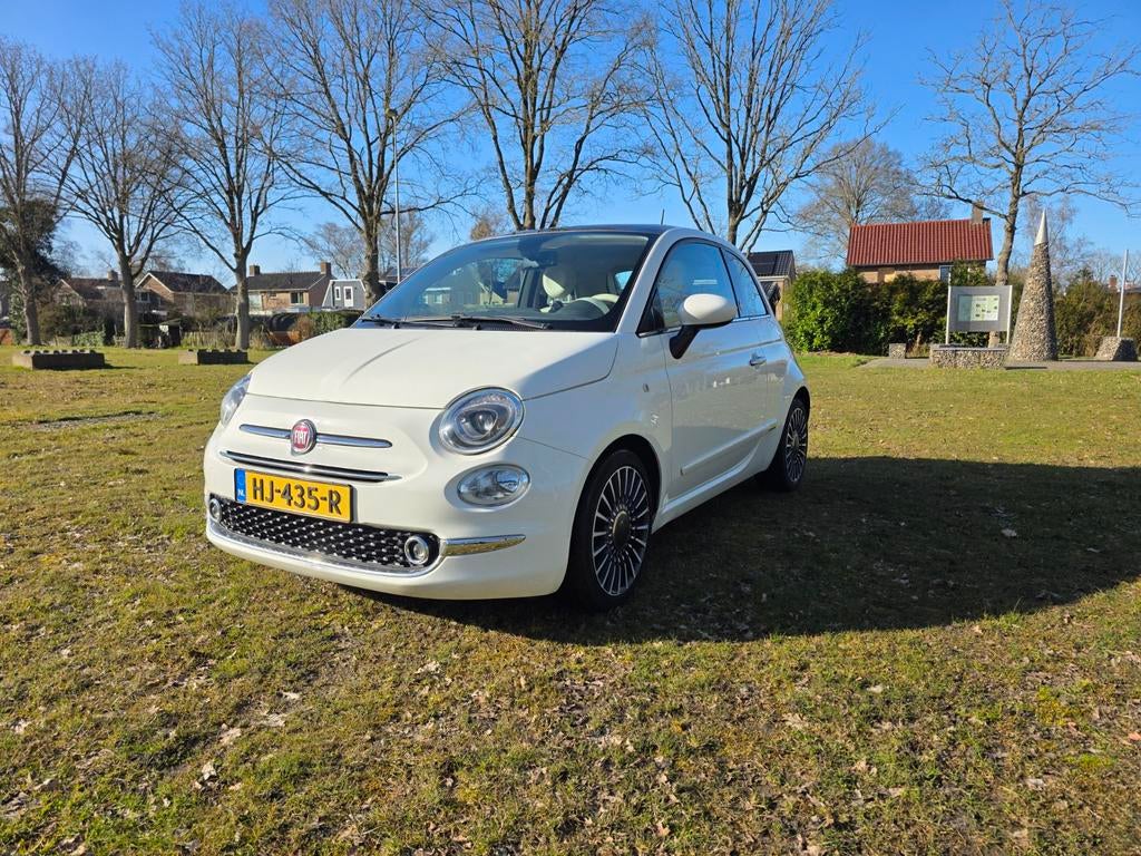 Fiat 500 Twinair Turbo 80pk 2015 Wit, Auto's, Fiat, Voorwielaandrijving, Stof, 31 €/maand, Origineel Nederlands