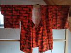 Traditionele Japanse Kimono hoari jasje red black, Ophalen of Verzenden