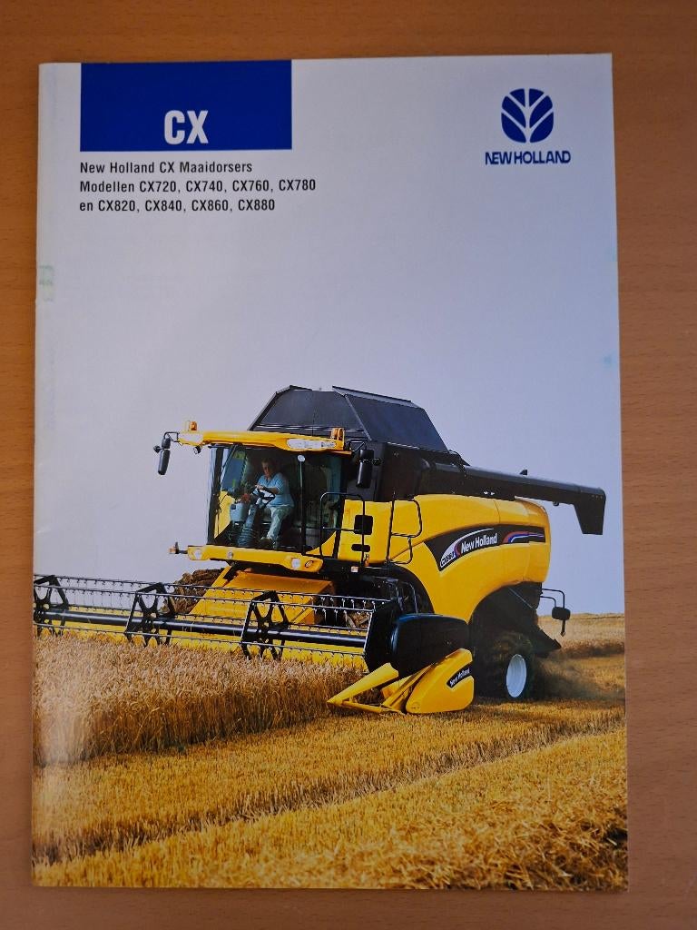 Folder New Holland CX Maaidorsers CX720, CX740, CX760, CX780, Verzenden, Gelezen, Tractor en Landbouw