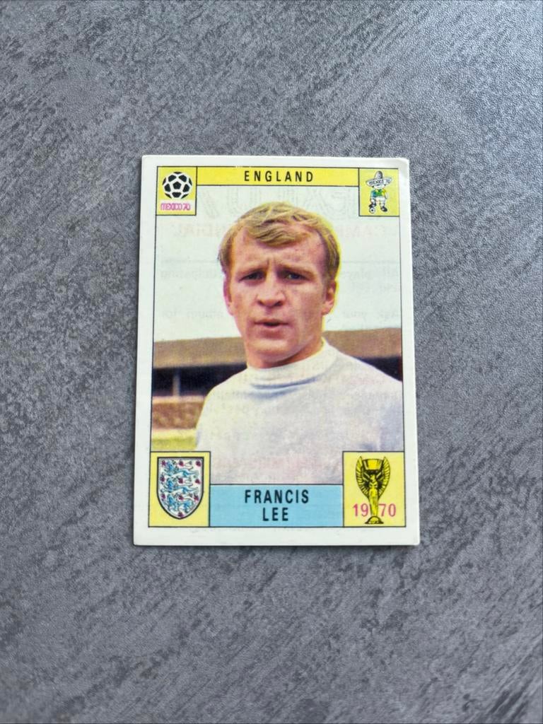 Francis Lee Panini Mexico 70 Voetbalplaatje Engeland, Ophalen of Verzenden, Gebruikt, Plaatje