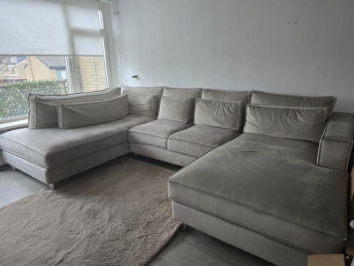 Hoekbank U vorm Loungebank, Huis en Inrichting, Banken | Complete zithoeken, Zo goed als nieuw, Ophalen