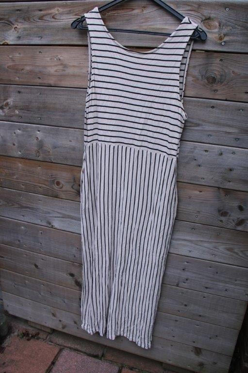 Jurk beige/ zwart Elvine mt M Vaste prijs, Maat 38/40 (M), Verzenden, Beige, Elvine