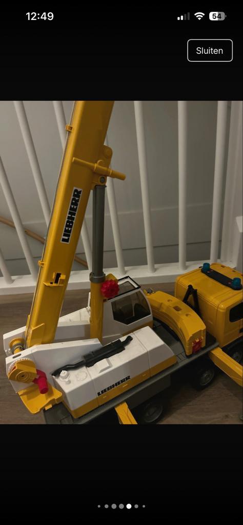 Bruder Scania met Leibherr Hijskraan - Speelgoed Vrachtwagen, Kinderen en Baby's, Speelgoed | Overig, Gebruikt, Jongen, Ophalen of Verzenden