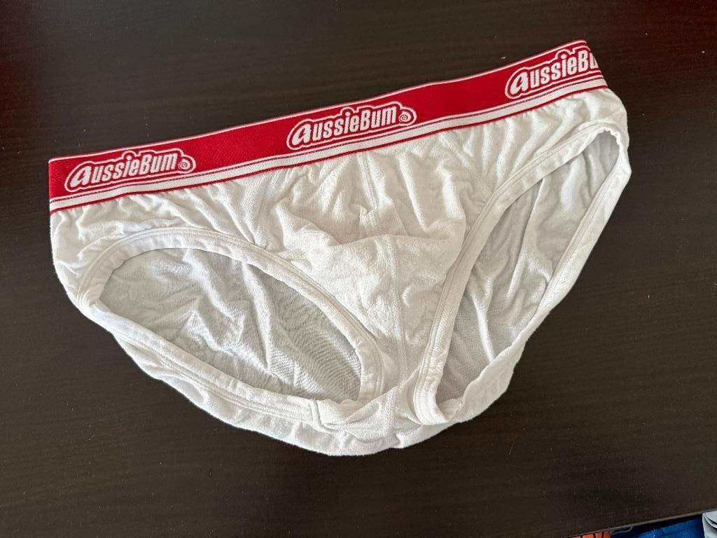 Aussiebum slip, maat M, used, wit, bulge, Ophalen of Verzenden, Wit, Slip