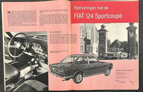 Fiat 124 sportcoupe test in Autokampioen 1971, Boeken, Auto's | Folders en Tijdschriften, Gelezen, Overige merken, Ophalen of Verzenden