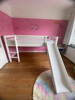 Halfhoogslaper met glijbaan – wit, 90x200 cm, Kinderen en Baby's, Kinderkamer | Stapelbedden en Hoogslapers, Ophalen, Zo goed als nieuw