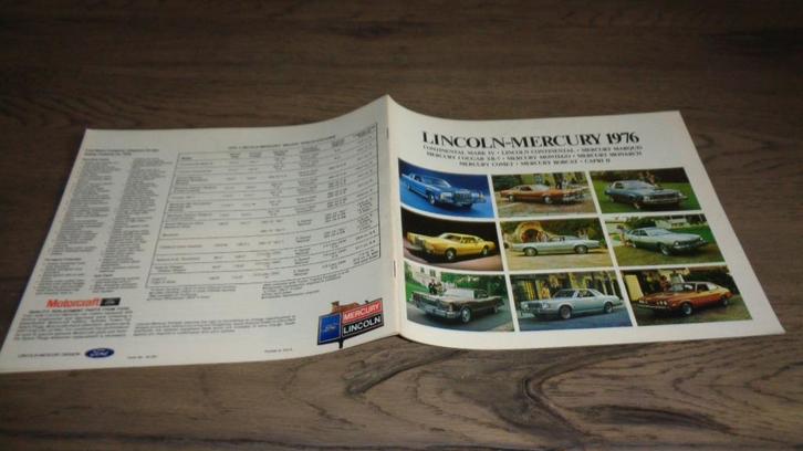 ZELDZAME DIKKE  USA Folder  LINCOLN - MERCURY  1976, Boeken, Auto's | Folders en Tijdschriften, Nieuw, Overige merken, Verzenden