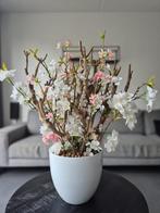 Te koop: Mooi zijde bloemstuk met vaas, Ophalen, Zo goed als nieuw