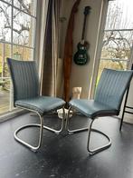Buisframe stoelen Henders & Hazel, gispen stijl. Opknappers, Huis en Inrichting, Stoelen, Ophalen, Gebruikt, Twee, Blauw