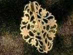 1001 Antieke Bewerkte zilveren broche met Roos diamant, Ophalen of Verzenden, Zo goed als nieuw, Dame, Zilver