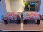 Poef bankje hocker kruk roze, Hout, Minder dan 50 cm, Ophalen of Verzenden, Zo goed als nieuw