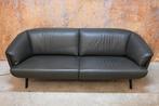 ZGANieuw! grijze leren Leolux Ascana bank elect verstelbaar, Leolux, Leolux, Design, 150 tot 200 cm