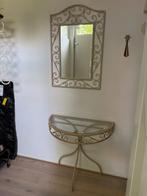 Brocante set spiegel + tafel, Antiek en Kunst, Curiosa en Brocante, Ophalen
