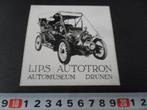 sticker wit lips autotron automuseum drunen spyker oldtimer, Verzamelen, Ophalen, Zo goed als nieuw, Bedrijf of Vereniging
