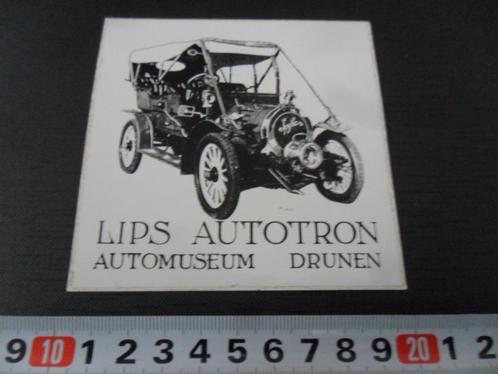 sticker wit lips autotron automuseum drunen spyker oldtimer, Verzamelen, Stickers, Zo goed als nieuw, Bedrijf of Vereniging, Ophalen