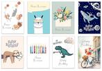 15 Verjaardagskaarten - 10x15 cm - met enveloppen - Mix 1, Verzenden, Nieuw