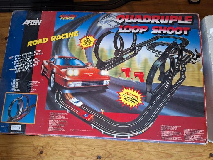 Vintage racebaan, Kinderen en Baby's, Speelgoed | Racebanen, Gebruikt, Elektrisch, Overige merken, Ophalen