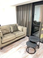 Goosens 2 zits bank + hocker, Huis en Inrichting, Ophalen, Gebruikt, Tweepersoons, 75 tot 100 cm