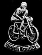 Tiemen Groen wielrenner speld, Verzenden, Nieuw, Sport, Speldje of Pin