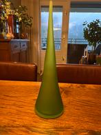 Carlo Moretti Groene Gesatineerde Glasvaas 40cm, Ophalen of Verzenden, Minder dan 50 cm, Groen, Glas