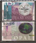 Australië edelstenen opaal en diamant, Postzegels en Munten, Ophalen, Gestempeld