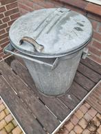 Oude zinken vuilnisemmer AMSTELVEEN, Huis en Inrichting, Woonaccessoires | Prullenbakken, Ophalen of Verzenden, Zo goed als nieuw