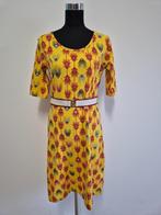 J447 - Gele 4Funky Flavours maat XL vals als L (1), Kleding | Dames, Jurken, Verzenden, Geel, Maat 46/48 (XL) of groter, Zo goed als nieuw