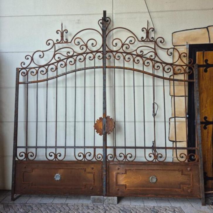 Poort IJzer 3,00 m 27423, Tuin en Terras, Tuinhekken en Hekwerk, Gebruikt, Tuinhek, IJzer, Ophalen of Verzenden