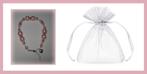 Handgemaakte armband parels zilverkleurige kraaltjes - Roze, Overige materialen, Nieuw, Ophalen of Verzenden, Roze