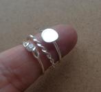 zilveren ringen set drie stuks STE BEE [1026], Verzenden, Nieuw, 17 tot 18, Dame