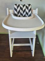 Stokke Tripp Trapp Wit + Babyset & Tray, Kinderen en Baby's, Kinderstoelen, Ophalen of Verzenden, Zo goed als nieuw, Meegroeistoel