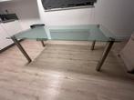 Glazen eettafel, Huis en Inrichting, Tafels | Eettafels, Ophalen, 50 tot 100 cm, Zo goed als nieuw, Vijf personen of meer