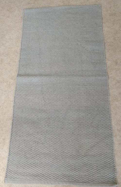 Te Koop: Grijze, katoenen tafelloper., Huis en Inrichting, Tafelkleden, Gebruikt, Rechthoek, Binnen, Ophalen of Verzenden