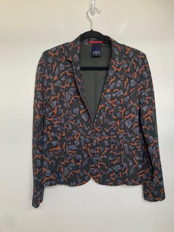 Japan TKY roest panterprint blazer travelstof maat 38 beschikbaar voor biedingen