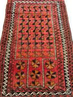 Handgeknoopt Afghan loper Perzisch tapijt / hal / gang kleed, 50 tot 100 cm, Rood, 100 tot 150 cm, Gebruikt
