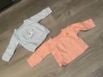baby kleding overslag truitjes zalm (56) en blauw (62), Ophalen of Verzenden, Zo goed als nieuw, Maat 62