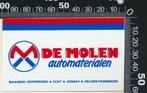 Sticker: De Molen Automaterialen - Maasniel - Echt - Venray, Verzamelen, Stickers, Auto of Motor, Ophalen of Verzenden, Zo goed als nieuw