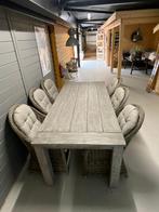Nieuwe Teak Tuinset Grey Wash SHOWMODEL, Tuin en Terras, Tuinsets en Loungesets, Ophalen, Nieuw, Hout