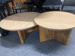 Salontafel Set Travertin & Mango Hout, Ophalen, Rond, Nieuw, 50 tot 100 cm