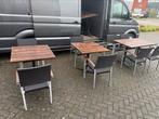 Terrastafels massief hout 80x80 cm, Tuin en Terras, Tuintafels, Ophalen of Verzenden, Gebruikt, Vierkant, Hout