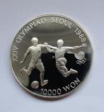 South Korea  10000 won  1988 Soccer players, Verzenden, Zuidoost-Azië, Zilver