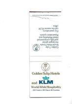 klm  sonnema  golden tulip, Verzenden, Gebruikt, Luciferdoosjes of -merken