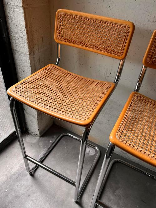Orginele MARCEL BREUER BAR stoele  BY CIDUE, 1970S, Huis en Inrichting, Barkrukken, Gebruikt, Riet, 3 krukken, Ophalen
