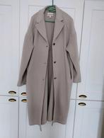 Lange beige wollen jas H&M, Kleding | Dames, Jassen | Winter, Ophalen of Verzenden, Zo goed als nieuw, Maat 38/40 (M), Beige