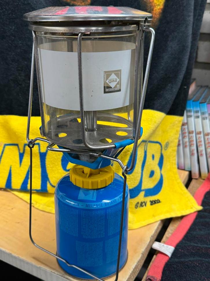 Originele Campinggaz gaslamp met veel extra's !, Caravans en Kamperen, Kampeeraccessoires, Gebruikt, Ophalen of Verzenden